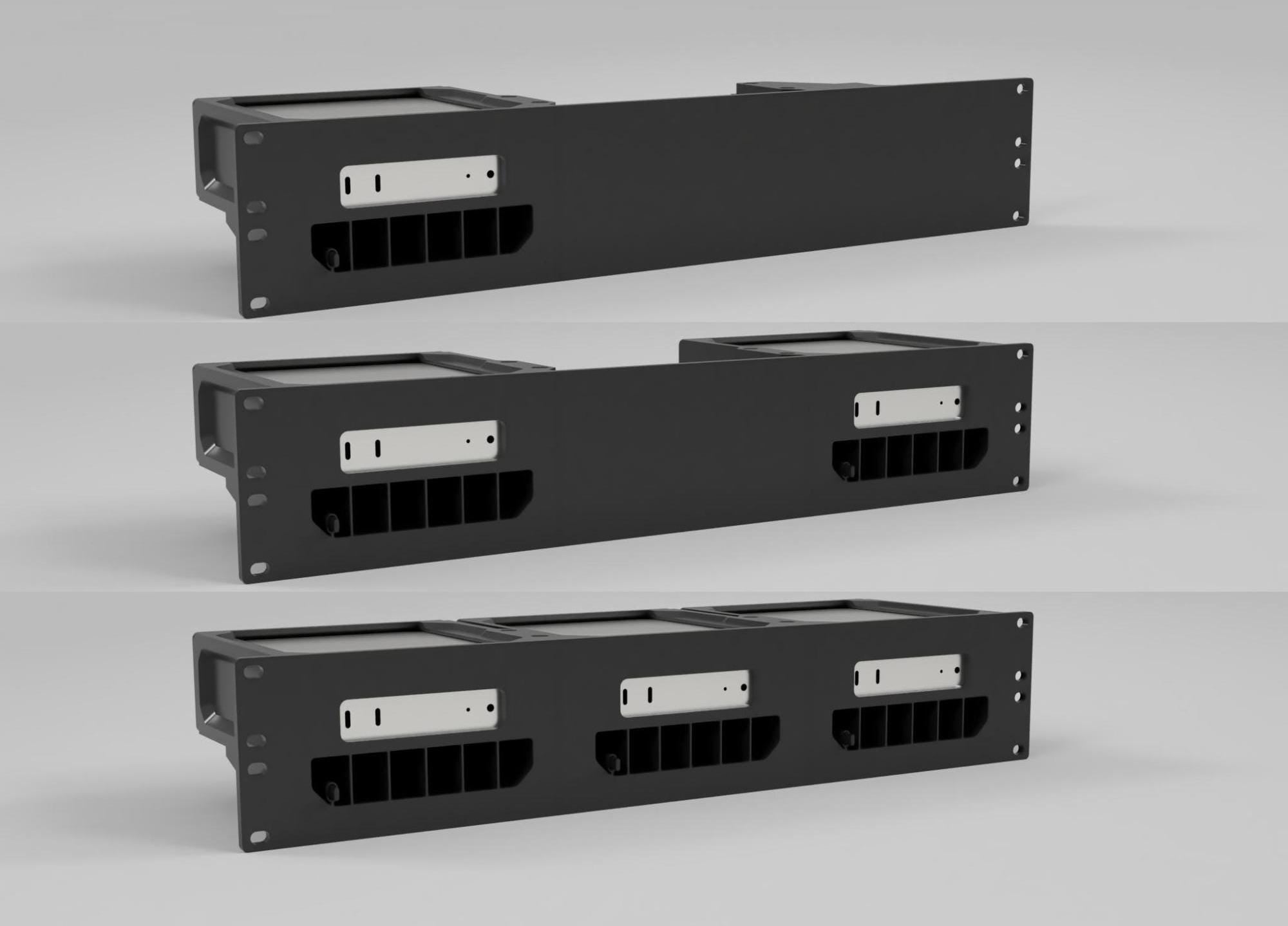 2U Rack Mount for 2024 M4 Mac Mini with Optimized Airflow & Front Powe ...